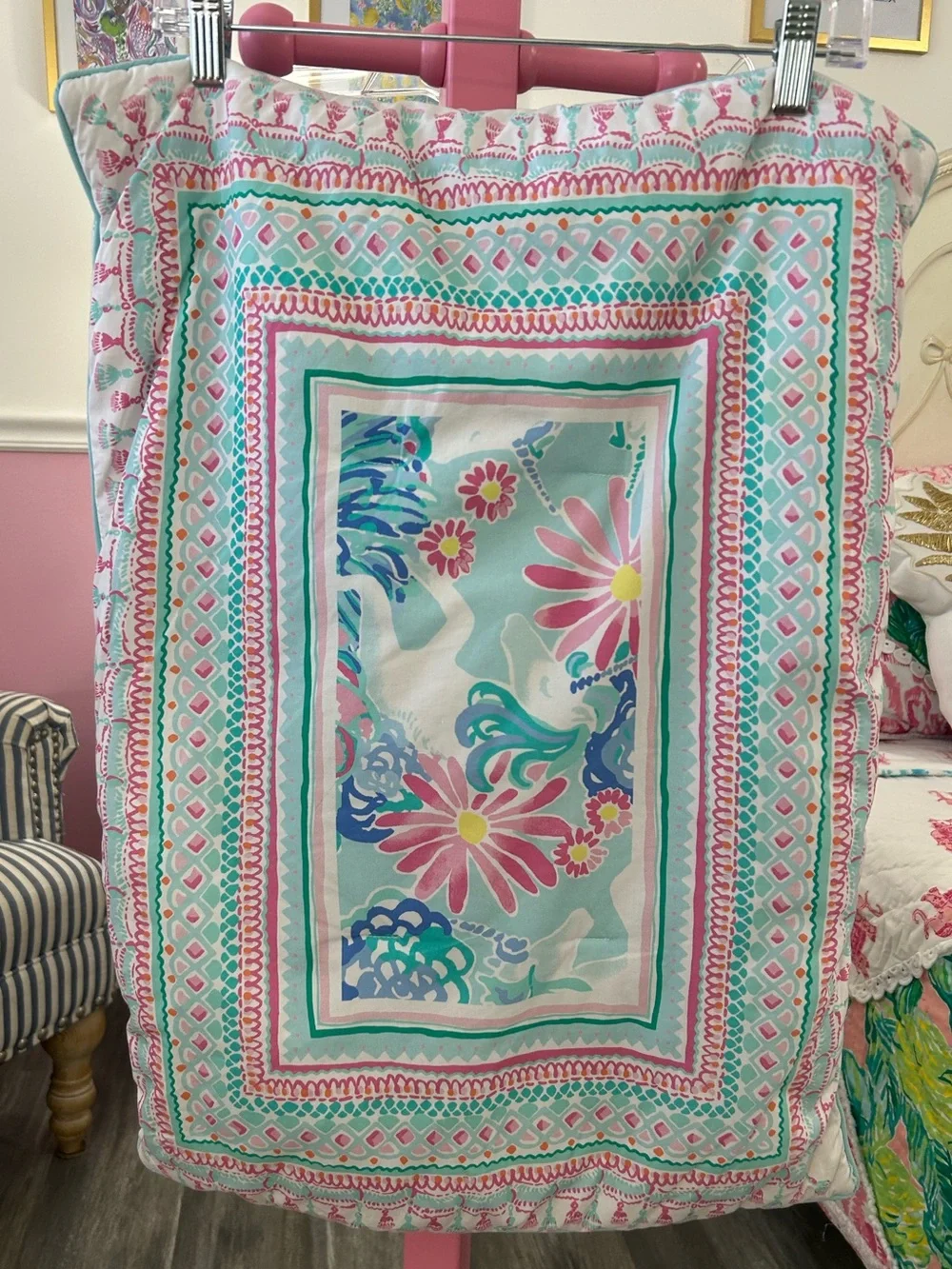 Lilly Pulitzer for Pottery Barn 2 pillowcases, Unicorns In Bloom